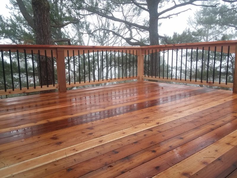 Finished Deck with Protective Coating